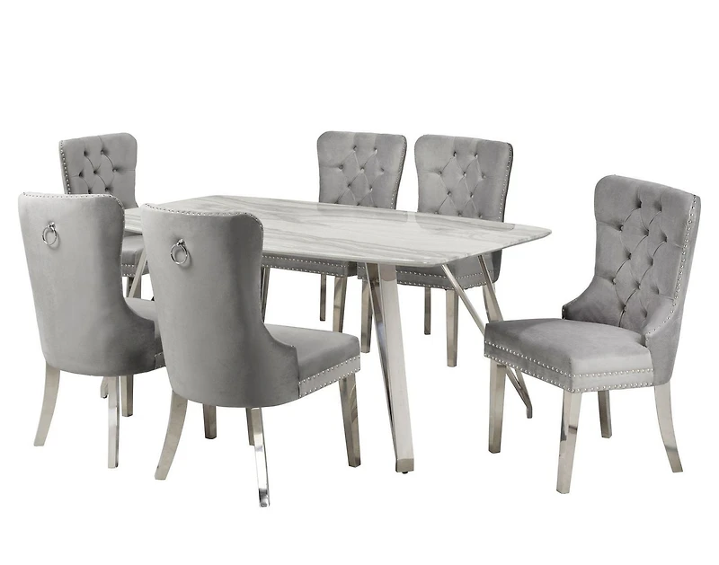 Rosemount 7-Piece Dining Set, Grey