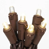 Mainstays 100-count Warm White LED Dome String Lights - Brown Wire, LED String Lights