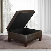 Pouf carré avec rangement de la marque « Dorel Living », Meuble de salle de séjour (espresso)