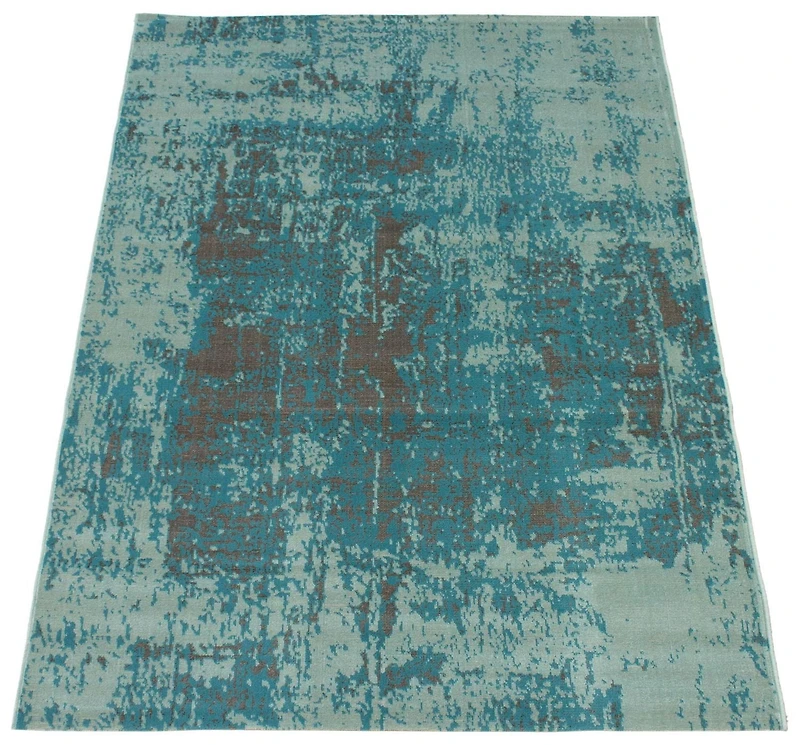 ECARPET Traditional Style Area Rug for Dining Room, Living Room and Bedroom Charlotte Aqua