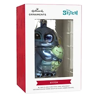 Hallmark Disney Stitch With Scrump Christmas Ornament, Glass