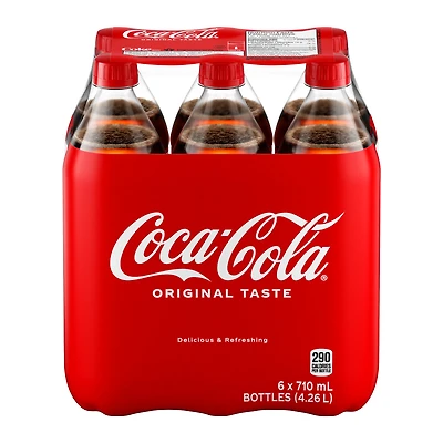 Coca-Cola Bottles, 710 mL, 6 Pack, 6 x 710 mL