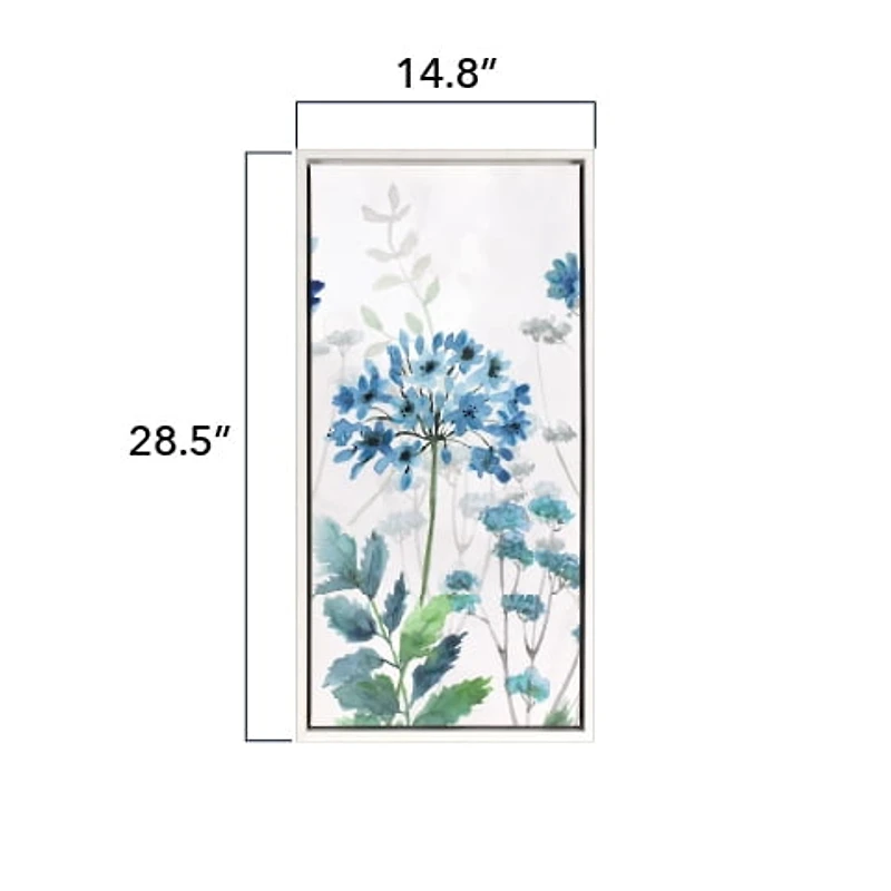 Crystal Art Gallery Danhui Nai Blue Agapanthus Floral Framed Canvas Art, 14.8" x 28.5", Modern