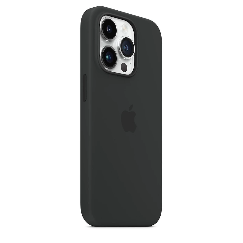 iPhone 14 Pro Silicone Case with MagSafe—Midnight, With MagSafe. Everything just clicks.