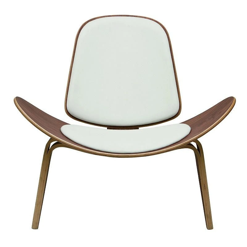 Chaise de salon shell Plata Décor Import en blanc