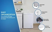 Koolatron - Congélateur coffre compact, blanc, 3,5 pieds cubes