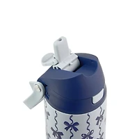 Bouteille d'eau TAL 2 en 1 en acier inoxydable avec paille et couvercle à pression, 78 cl, nœuds bleus TAL 24OZ 2-EN-1 - Nœuds bleus