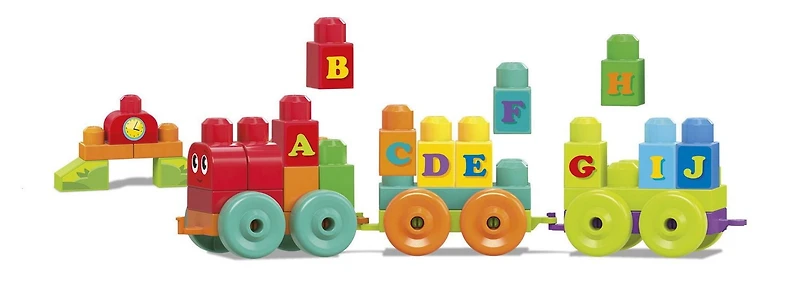 Le Train de l'Alphabet Mega Bloks - 50 Pieces