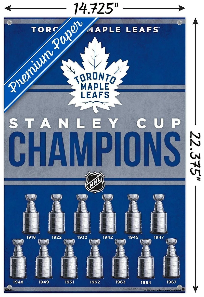 NHL Toronto Maple Leafs - Champions 23 Wall Poster, 22.375" x 34"