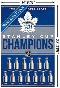 NHL Toronto Maple Leafs - Champions 23 Wall Poster, 22.375" x 34"