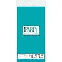 Teal Rectangular Plastic Table Cover, 54" x 108", 1ct, 54" x 108"