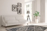 Tapis tissé brun et bleu Zunthus