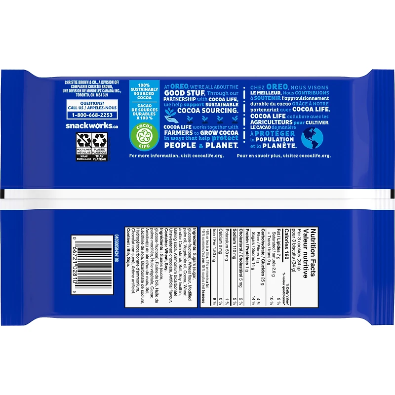 OREO Original Chocolate Sandwich Cookies, Family Size, 439 g