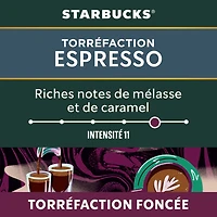 Starbucks Espresso Roast, NESPRESSO Coffee Pods, Original Line, Bold Dark Roast