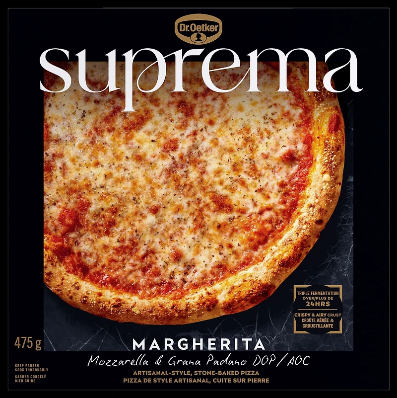 Dr. Oetker Suprema Margherita Pizza surgelée Napolitaine - 475G Suprema - 475G Margherita