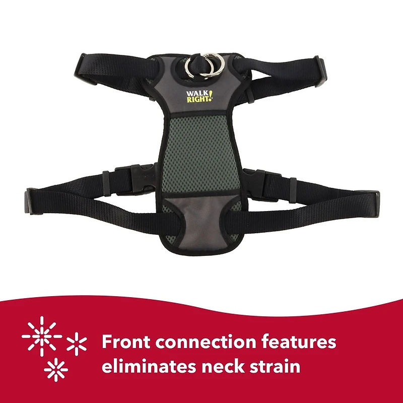Coastal Pet Products Large Black Walk Right! Front-Connect Padded Dog Harness, Large Dog Harness