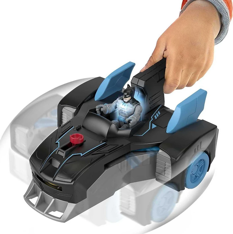 Batmobile Bat-Tech Imaginext DC Super Friends de Fisher-Price, véhicule transformable à pousser