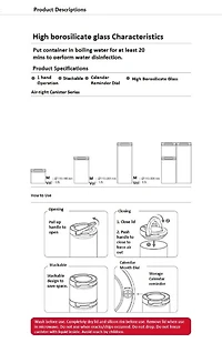 Anya Contenant de verre hermétique 0,5 L