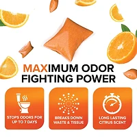 Camco TST MAX RV Toilet Treatment Drop-INs - Orange Scent, 30-Pack (41182)