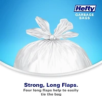 Hefty Easyflaps™ Lot de 55 sacs poubelle solides pour cuisine Blanc Taille XS 25 l