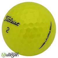 Mulligan - 12 Titleist ProV1 2020 4A Recycled Used Golf Balls, Yellow
