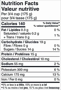 Yogourt grec à la vanille sans lactose 0 % M.G. Notre Excellence 750g