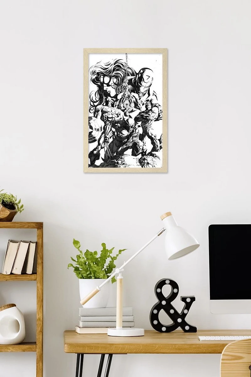 Marvel Sketch - Group Wall Poster