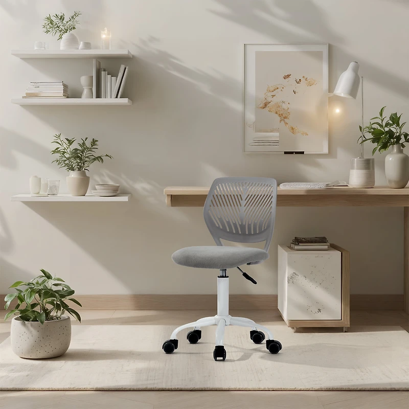 Homy Casa Ergonomic Kids Desk Chair with Height Adjustable Swivel Wheels, Sturdy Construction