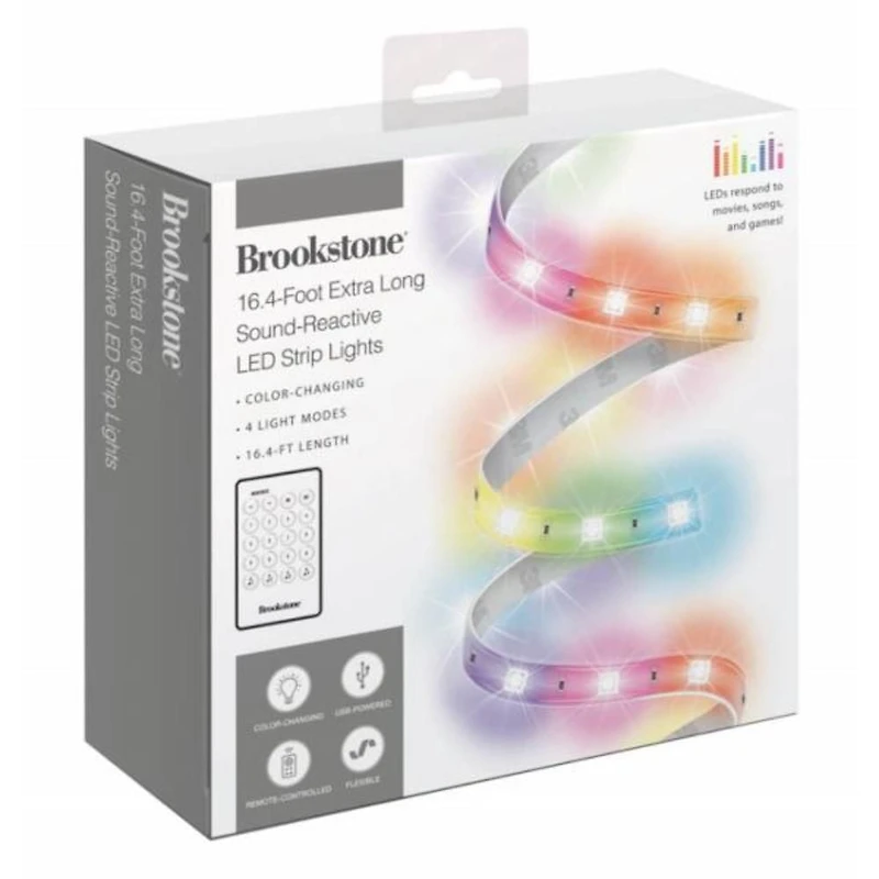 Bandes lumineuses à DEL extra-longues télécommandées Brookstone