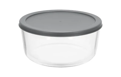 MAINSTAYS Round glass food storage with PE Lid