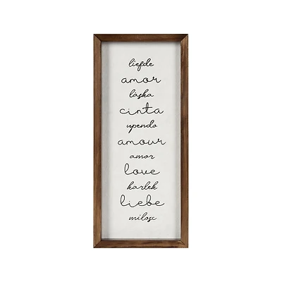 Hometrends Typography Love Art Framed