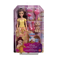 Disney-Coffret Princesse Belle et son chien à toiletter-avec baignoire