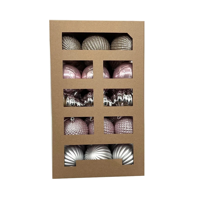 Décorations incassables Holiday Time, 45 unités, or/argent