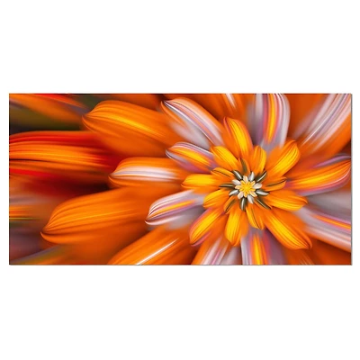 Designart Fleur fractale orange massive Art mural sur toile