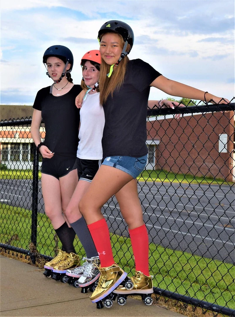 Chicago Skates - Patins à roulettes lumineux à LED Pulse, argent, taille 1