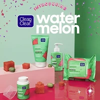 Clean & Clear Hydrating & Exfoliating Watermelon Juicy Scrub, Buffs Dirt & Oil While Cleansing & Quenching Dry Skin, Gentle & Oil-Free Daily Facial Cleanser