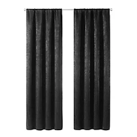 Mainstays Sheen Rod Pocket Blackout Curtain Panel Pair, 37" x 84", Shimmer Blackout Curtain Set