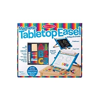 Melissa & Doug Double-Sided Magnetic Tabletop Art Easel - Dry-Erase Board and Chalkboard - FSC Certified, Tabletop Easel