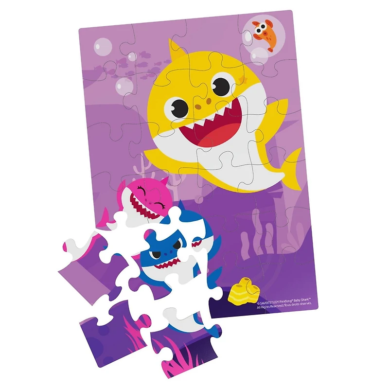Baby Shark, Puzzle dans un tube, pour familles et enfants à partir de 4 ans