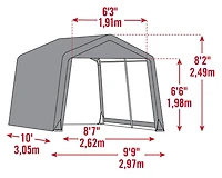 Remise Scotts verte à pignon 6 x 6 x 6 pi