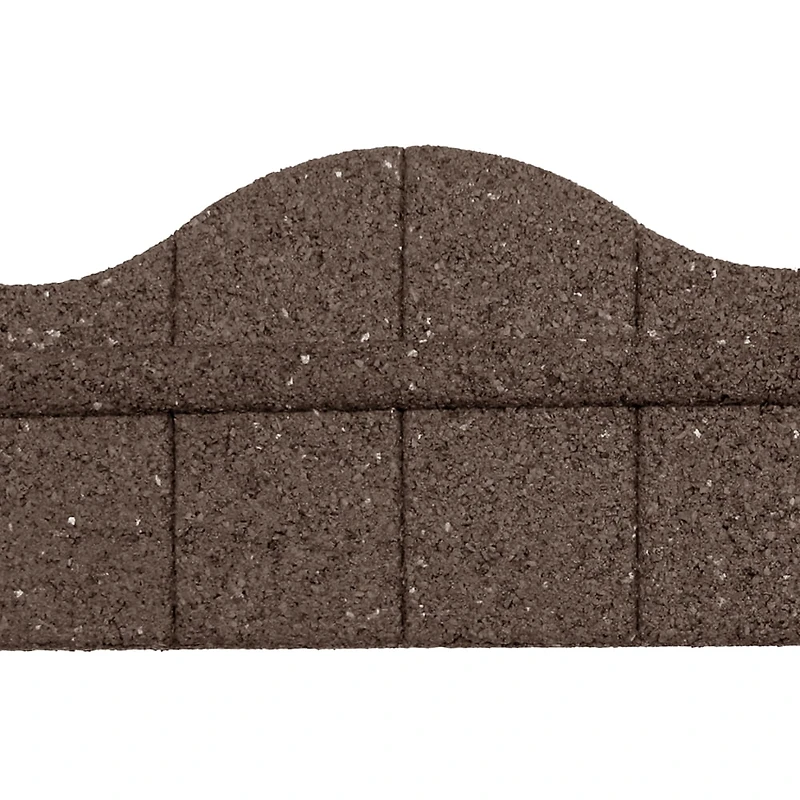 3.25in H x 48in L x 3.24in D Roman Stone Recycled Rubber Garden Border & Edging in Brown, 2-pack