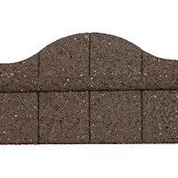 3.25in H x 48in L x 3.24in D Roman Stone Recycled Rubber Garden Border & Edging in Brown, 2-pack