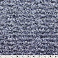 Tissu pré-coupé Fat Quarter de Fabric Creations bleu marin avec des lignes blanches de musique - 18" x 21" / 45cm x 53cm