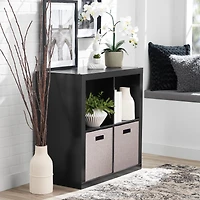 Better Homes & Gardens 4-Cube Storage Organizer, Solid Black