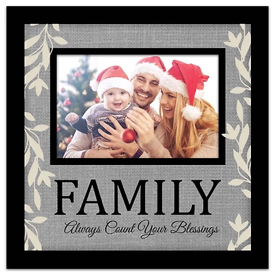 Cadre en verre hometrends avec inscription avec photo de famille