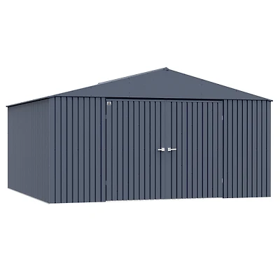 Abri de rangement en acier Arrow Elite, 14 x 14 pi, Anthracite