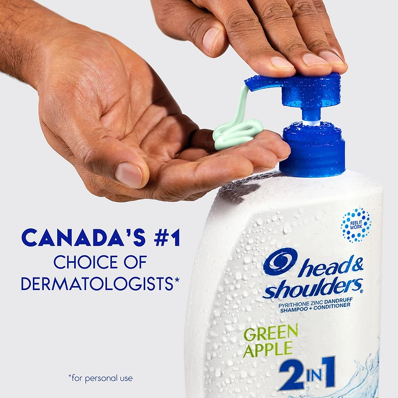 Head & Shoulders Green Apple 2-in-1 Anti-Dandruff Shampoo + Conditioner, 370ML