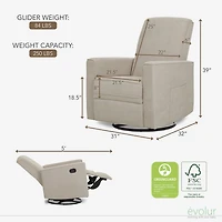 Evolur Raleigh Basic Glider |Recliner| Rocker