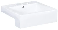 American Imaginations AI-34139 20.25 pouces W Vaisseau blanc semi-encastré pour 3H8-in. Centre de forage