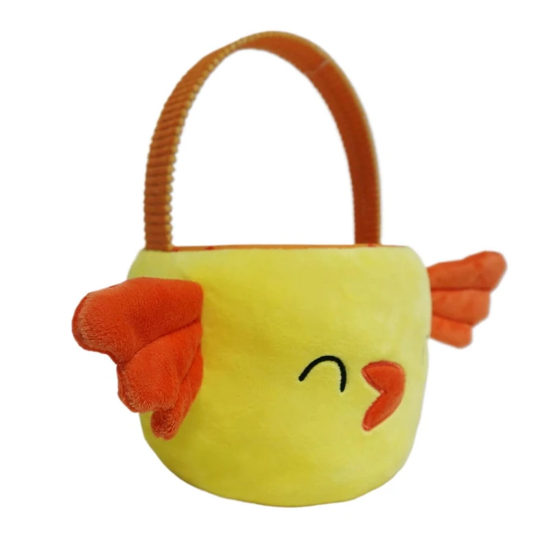 WAY TO CELEBRATE Pâques en peluche 10,5 pouces Pâques poussin panier, jaune